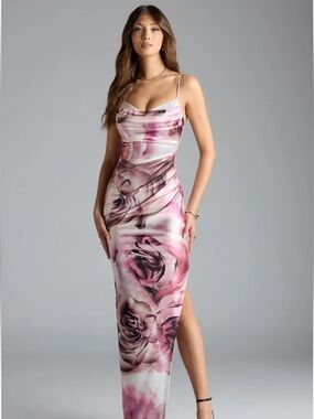 Windsor Solasa Floral Satin Dress